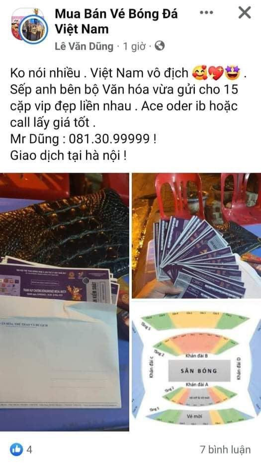 CĐV phải bỏ cả chục triệu đồng để mua vé xem U23 Việt Nam đá Chung kết với U23 Thái Lan.