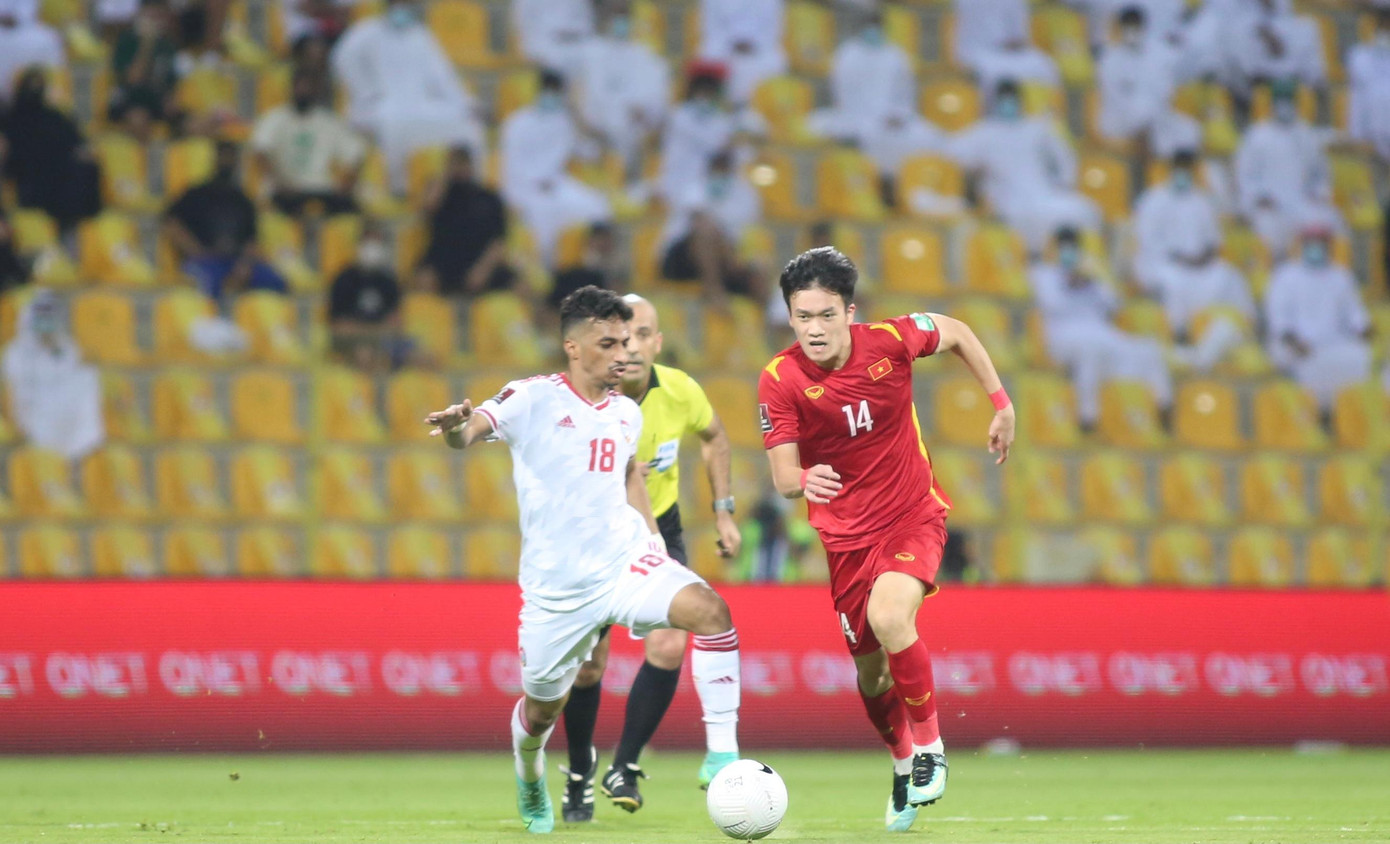 Hoàng Đức đủ sức lấp khoảng trống ở hàng tiền vệ U23 Việt Nam tại SEA Games 31. Ảnh Hữu Phạm