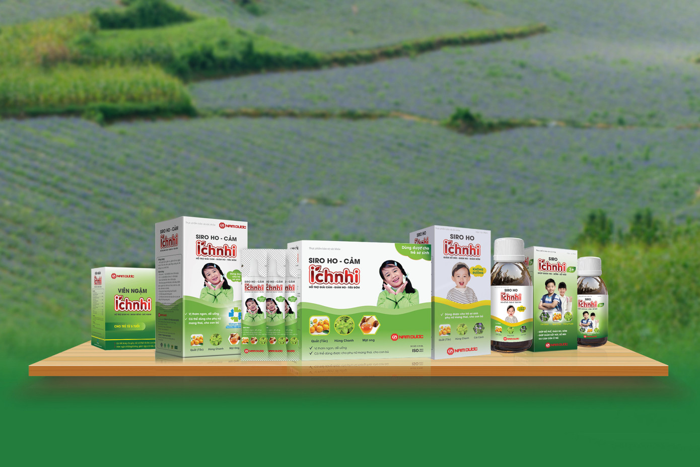 Bộ sản phẩm BVSK Ích Nhi phát triển từ bài thuốc dân gian húng chanh hấp đường phèn và quất chưng mật ong