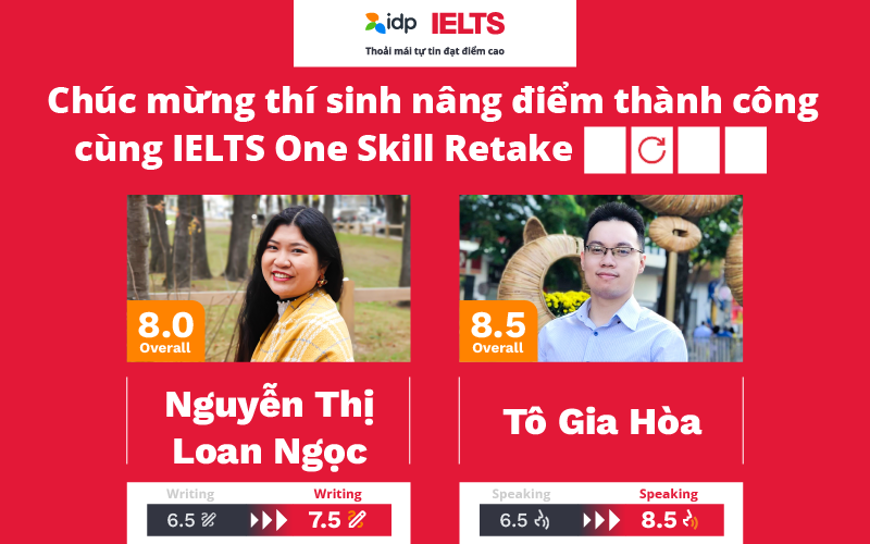 IELTS One Skill Retake giúp nâng band thành công như mong muốn của các thí sinh