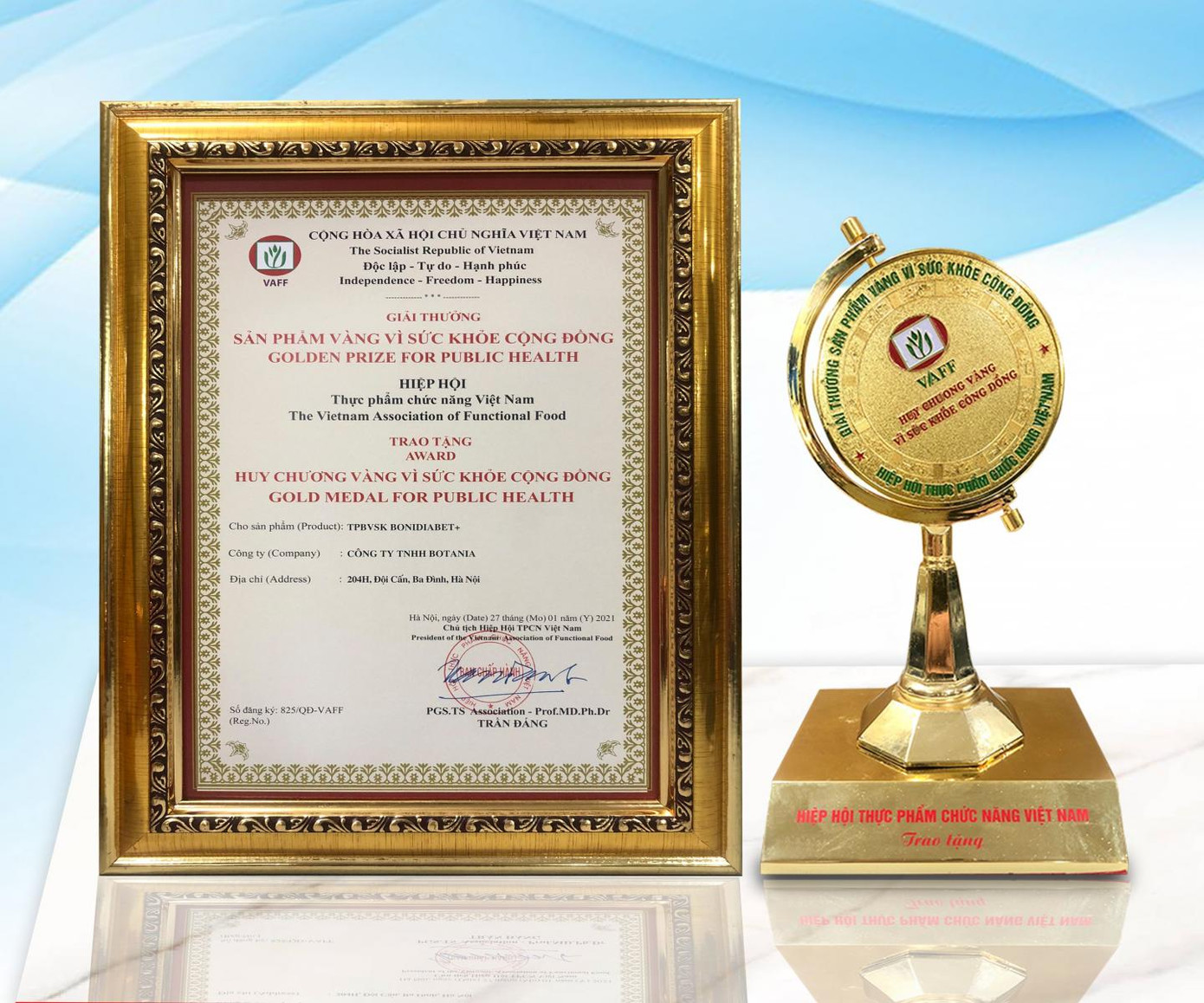 BoniDiabet đạt “Giải thưởng sản phẩm vàng vì sức khỏe cộng đồng” BoniDiabet đạt “Giải thưởng sản phẩm vàng vì sức khỏe cộng đồng”