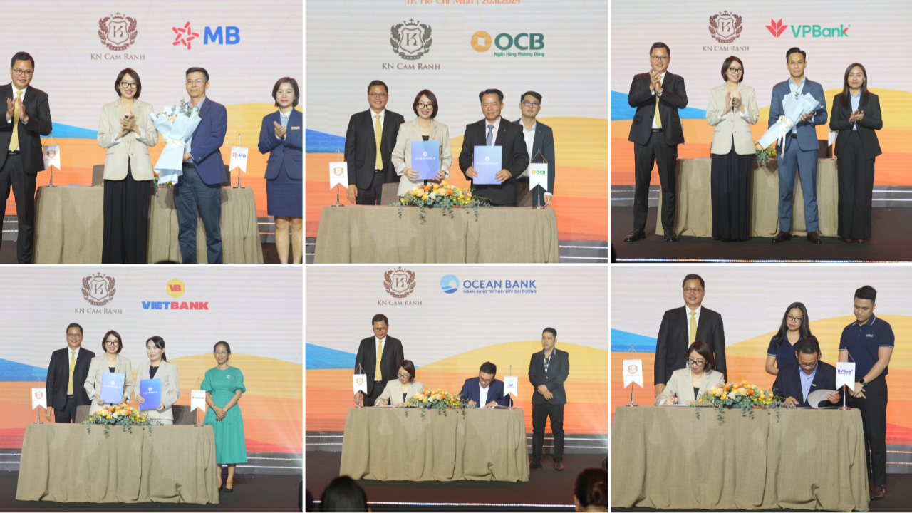 Tham dự ký kết còn có đại diện của 6 ngân hàng hỗ trợ tài chính đánh dấu sự hợp tác bùng nổ giữa Vietnam Land và CaraWorld