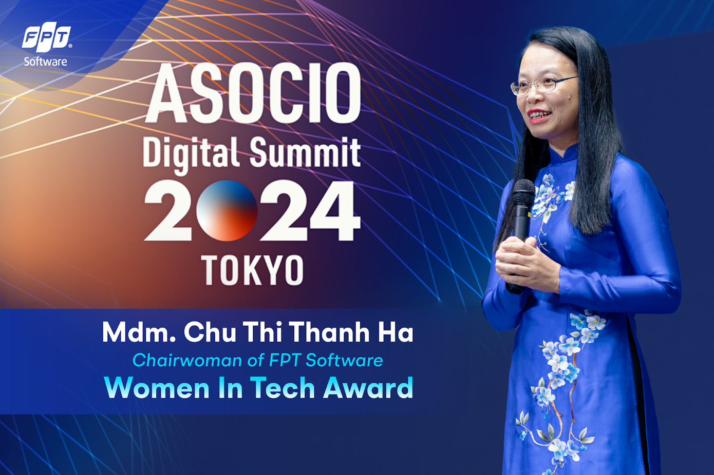 Bà Chu Thị Thanh Hà, Chủ tịch FPT Software, Tập đoàn FPT được vinh danh Women in Tech Award