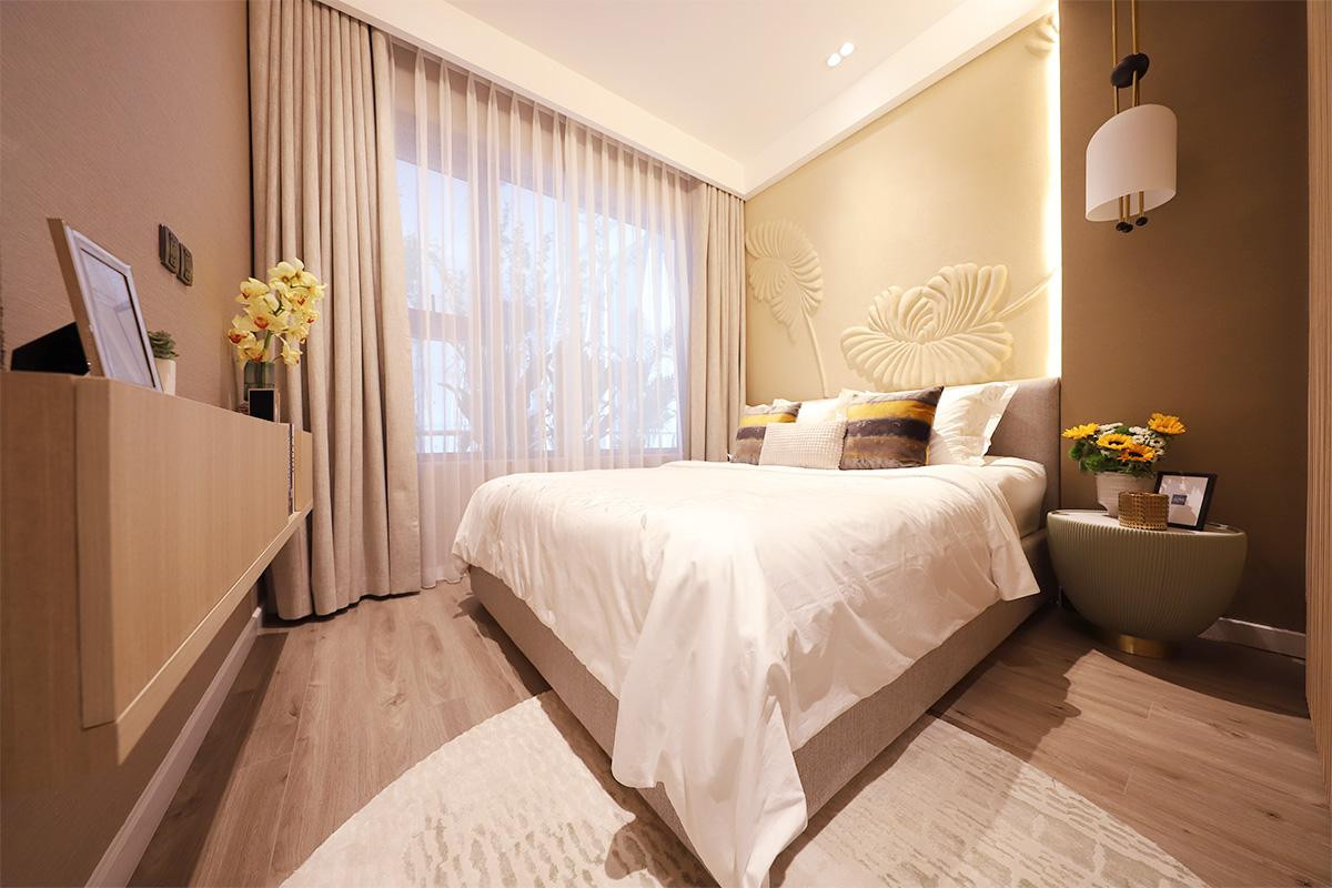 Phòng ngủ Master được sắp xếp bố cục hợp lý phù hợp với các cặp vợ chồng Phòng ngủ Master được sắp xếp bố cục hợp lý phù hợp với các cặp vợ chồng