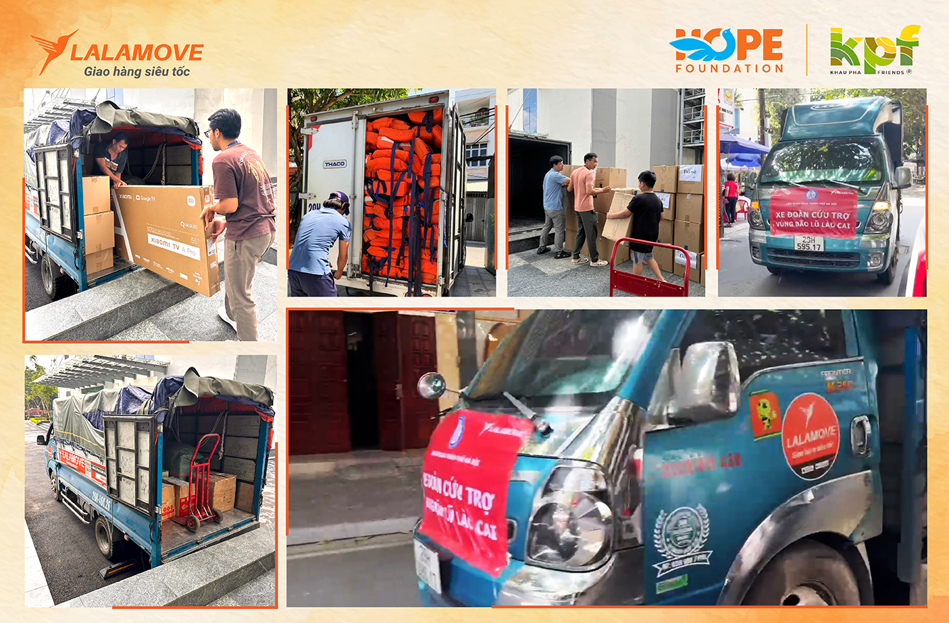 Lalamove tận dụng thế mạnh trong lĩnh vực kinh doanh của mình, phối hợp cùng Quỹ Hy vọng và Khau Phạ Friends để hỗ trợ cộng đồng