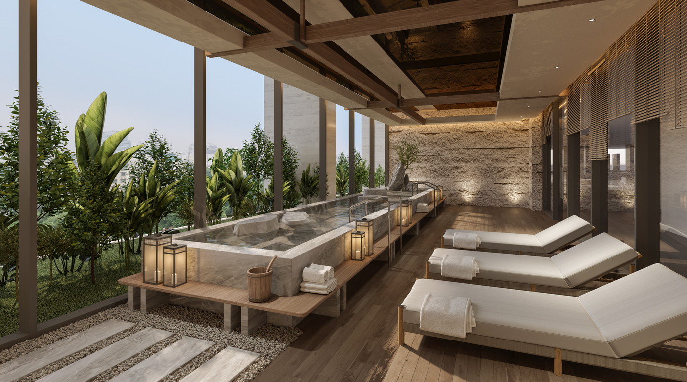 Hệ thống khoáng nóng onsen tại Essensia Sky được thiết kế và đầu tư công nghệ chuẩn Nhật Bản