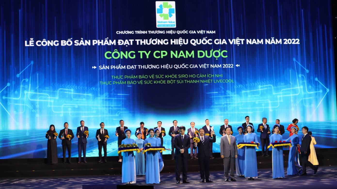 Nam Dược đạt giải thưởng Thương hiệu Quốc gia Việt Nam năm 2022