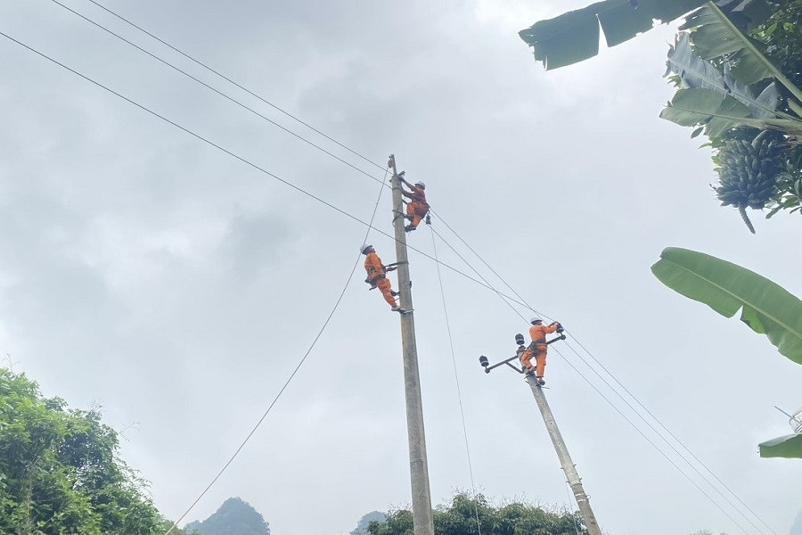 Điện lực Na Hang, PC Tuyên Quang xử lý khiếm khuyết trên lưới điện trước mùa mưa bão Điện lực Na Hang, PC Tuyên Quang xử lý khiếm khuyết trên lưới điện trước mùa mưa bão