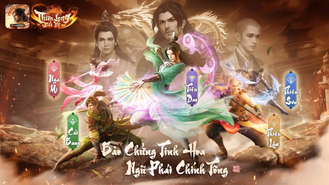 Các môn phái trong game. Ảnh VNGGames