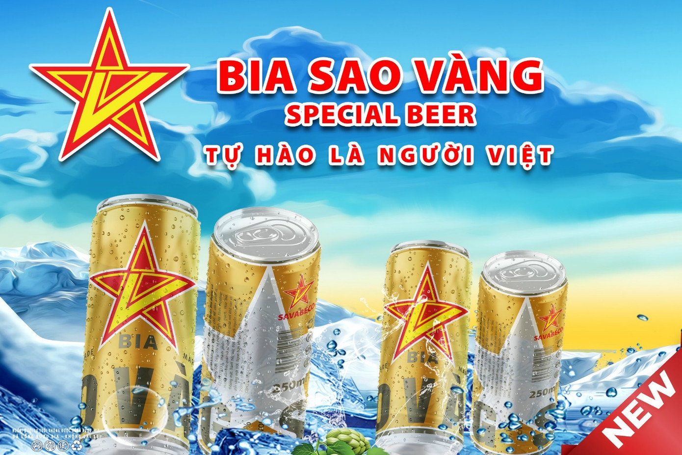 Diện mạo mới Bia Sao vàng 250ml
