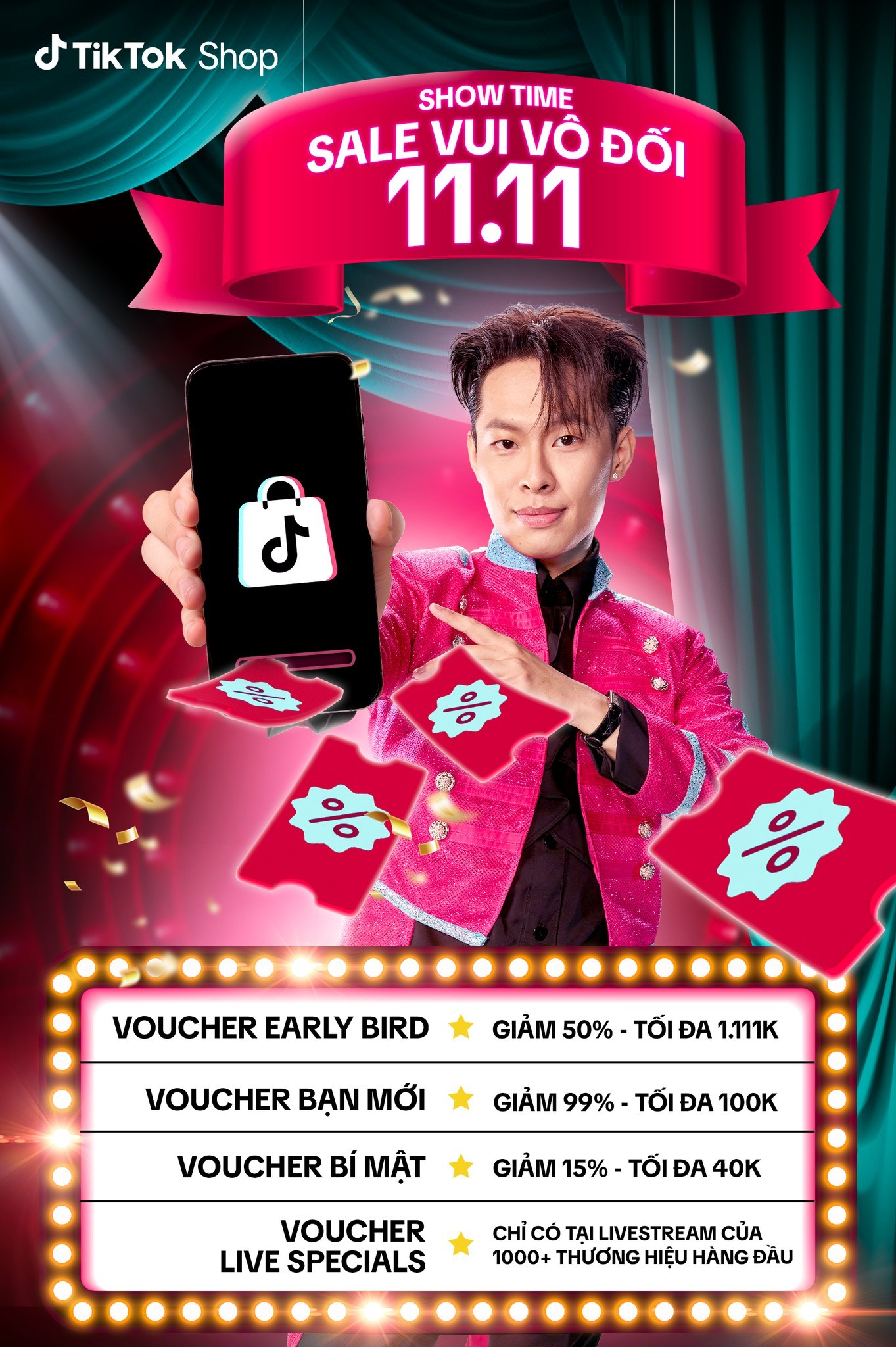 TikTok Shop "chơi lớn" ưu đãi người dùng với loạt voucher giảm đậm sâu từ hơn 1000 thương hiệu hàng đầu