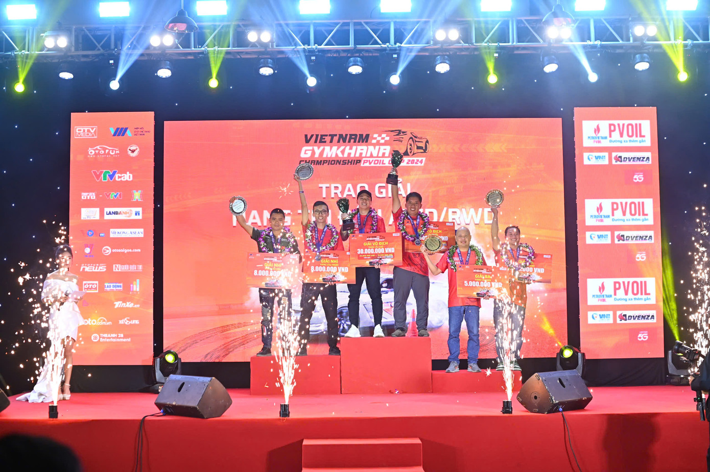 Chân dung những nhà vô địch Giải đua Ô tô Gymkhana Vô địch Quốc gia PVOIL Cup 2024.