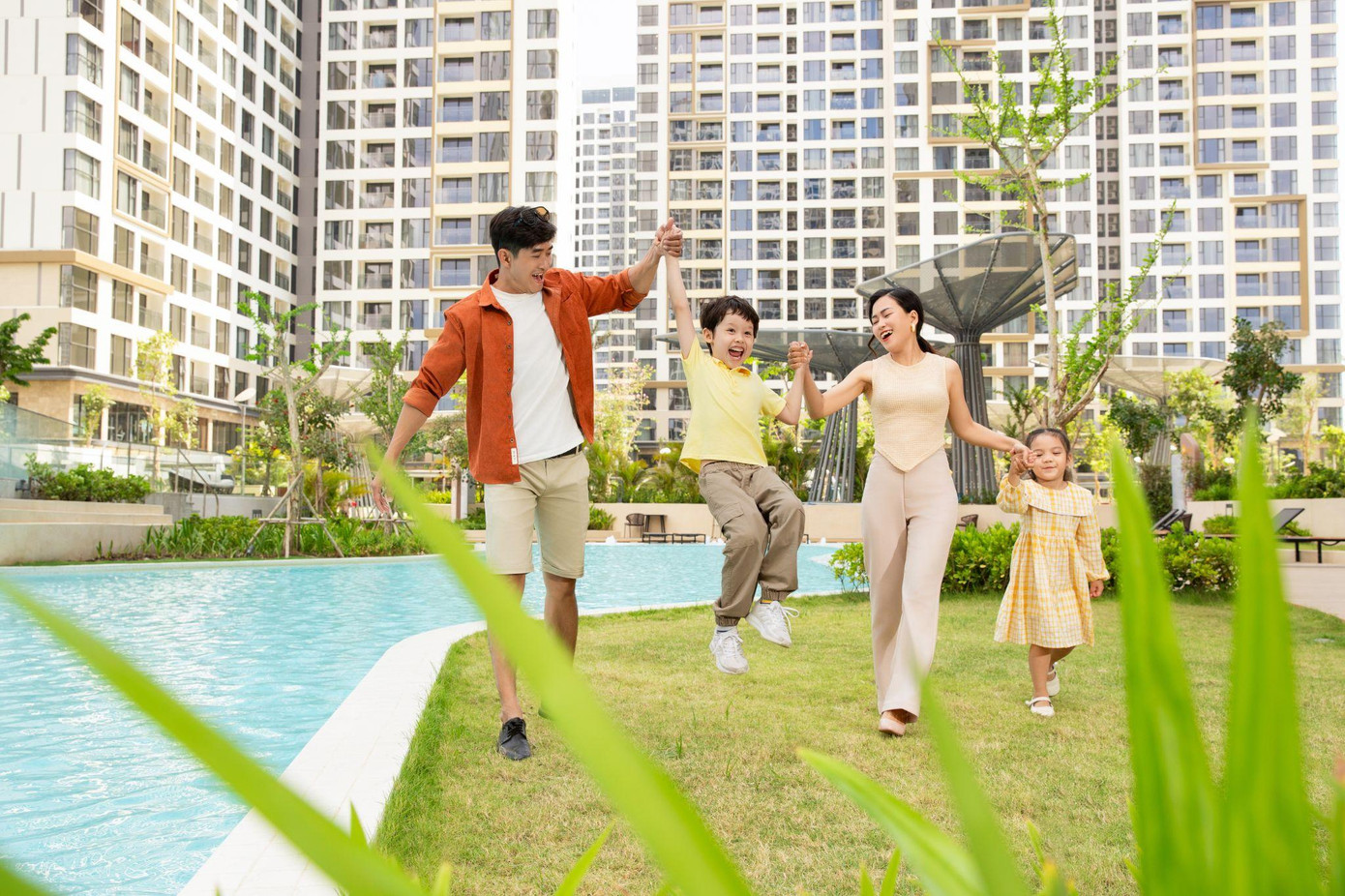 Các mảng xanh được đan cài hài hòa trong không gian dự án Masteri Centre Point, Thành phố Hồ Chí Minh