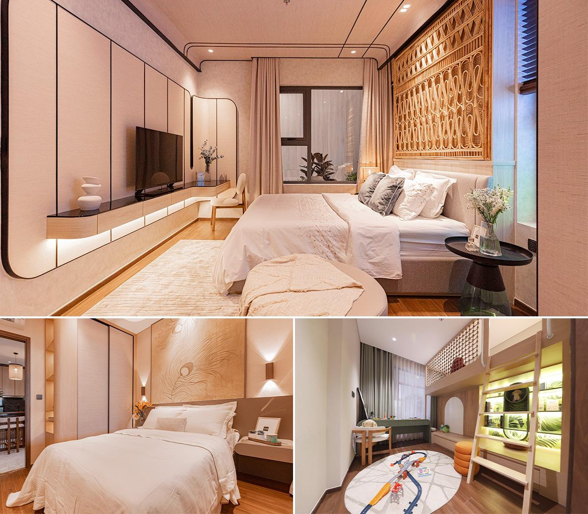 Với 3 phòng ngủ rộng rãi, bố cục linh hoạt, phù hợp với tất cả thành viên trong gia đình Với 3 phòng ngủ rộng rãi, bố cục linh hoạt, phù hợp với tất cả thành viên trong gia đình