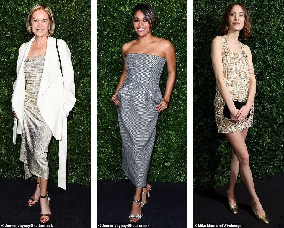 Từ trái qua phải: Nhà báo Mariella Frostrup, diễn viên Ariana DeBose và tác giả Alexa Chung.