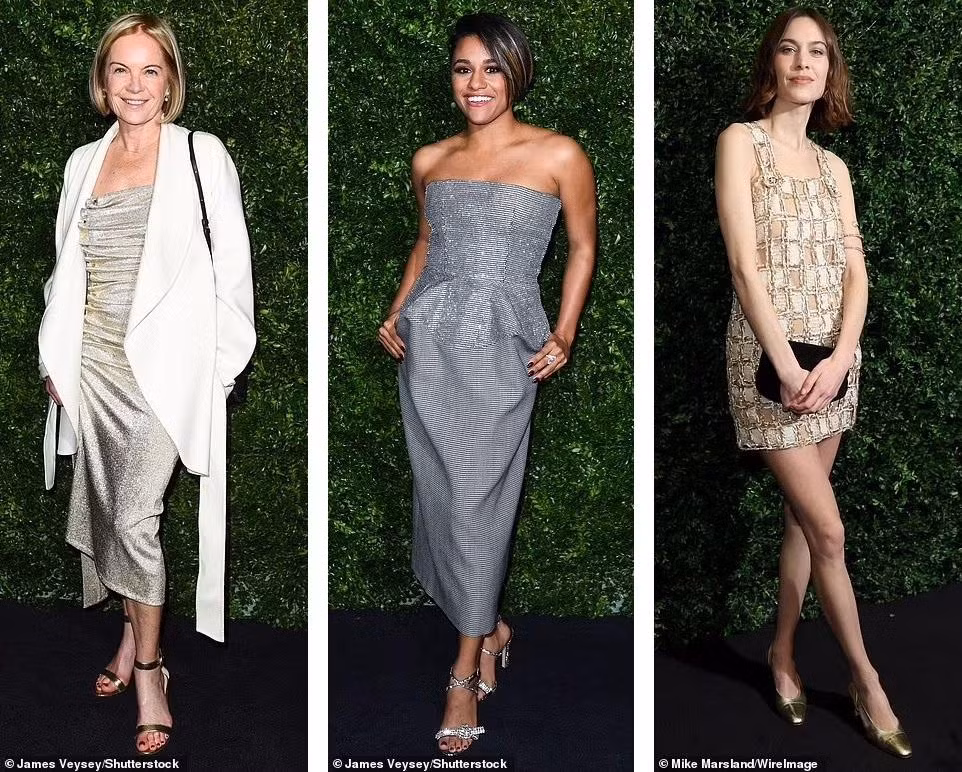 Từ trái qua phải: Nhà báo Mariella Frostrup, diễn viên Ariana DeBose và tác giả Alexa Chung.