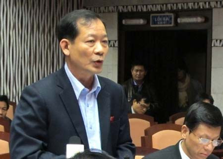 Ông Trần Trọng Dực, Chủ nhiệm Ủy ban Kiểm tra Thành ủy Hà Nội phát biểu về vấn đề 