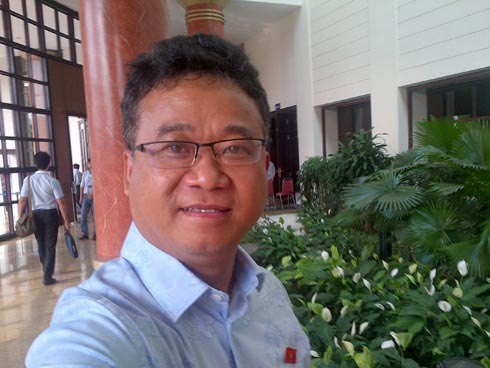 Ông Đặng Thành Tâm bên lề phiên họp Quốc hội sáng 23/5. Ông Đặng Thành Tâm bên lề phiên họp Quốc hội sáng 23/5