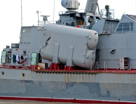 Hỏa lực chống hạm cũng là sức mạnh chính của con tàu gồm 4 đạn tên lửa hành trình chống tàu P-20M (NATO gọi là SS-N-2)