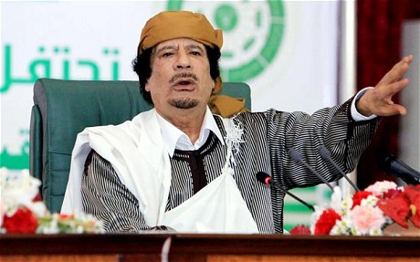Lãnh đạo Libya Moammar Gaddafi. Lãnh đạo