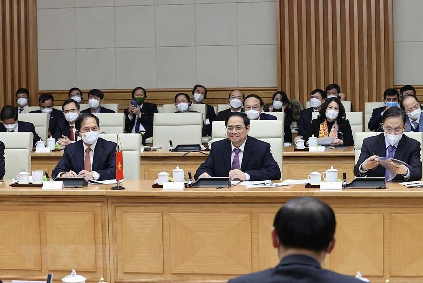 Thủ tướng Phạm Minh Chính phát biểu tại kỳ họp. (Ảnh: Dương Giang/TTXVN)