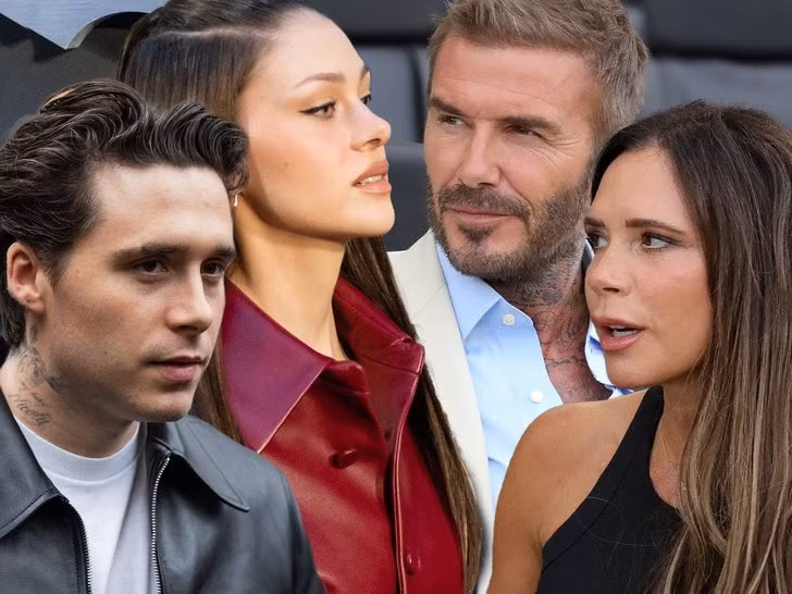 Nhiều thông tin trái chiều về mối quan hệ bất hòa của gia đình Beckham. Ảnh: TMZ.