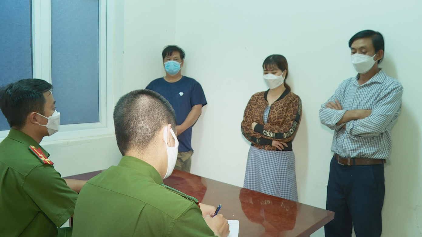 Bà Thìn cùng 2 người liên quan tại cơ quan điều tra