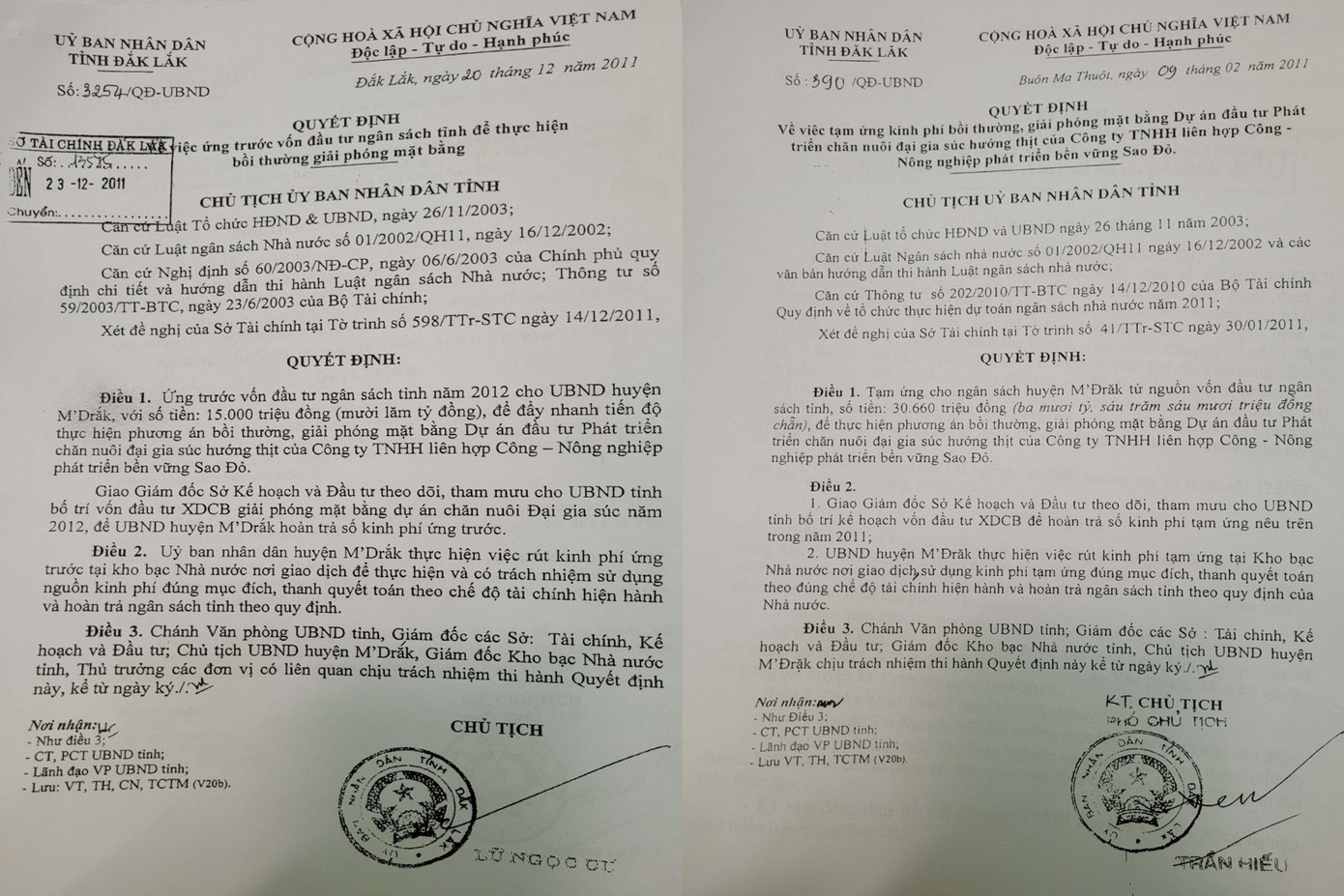 Văn bản liên quan đến dự án cải tạo, nâng cấp Tỉnh lộ 8