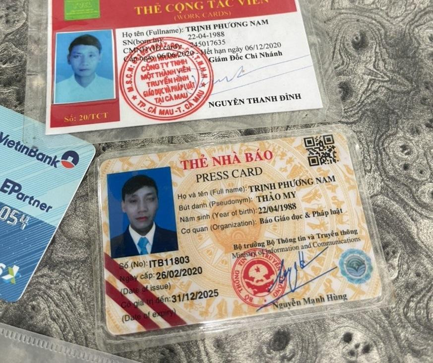 Ông Nam sử dụng nhà báo giá để đi tác nghiệp báo chí