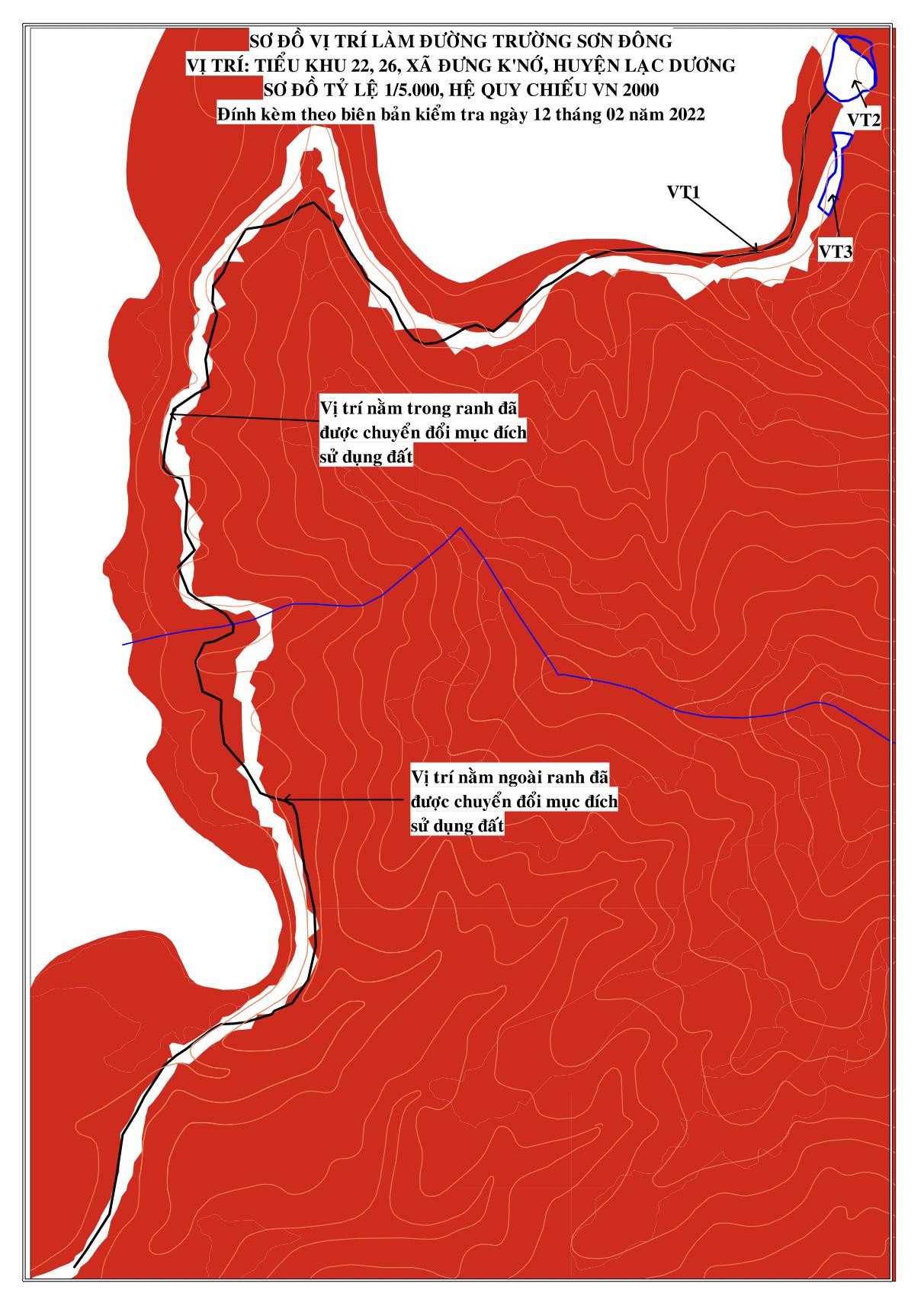 Vị trí làm đường Trường Sơn Đông tại Lâm Đồng