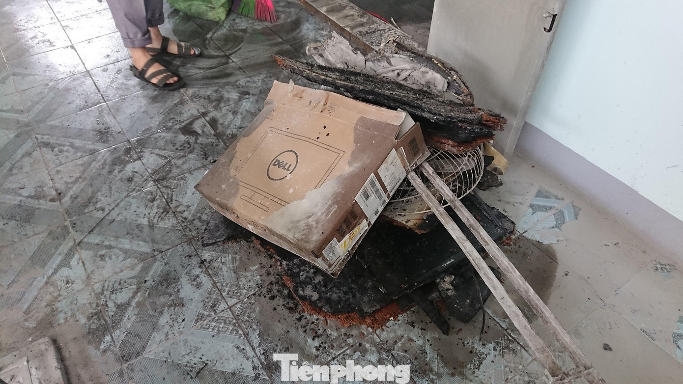 Hiện trường vụ cháy ở Sở Tài nguyên và Môi trường Đắk Lắk