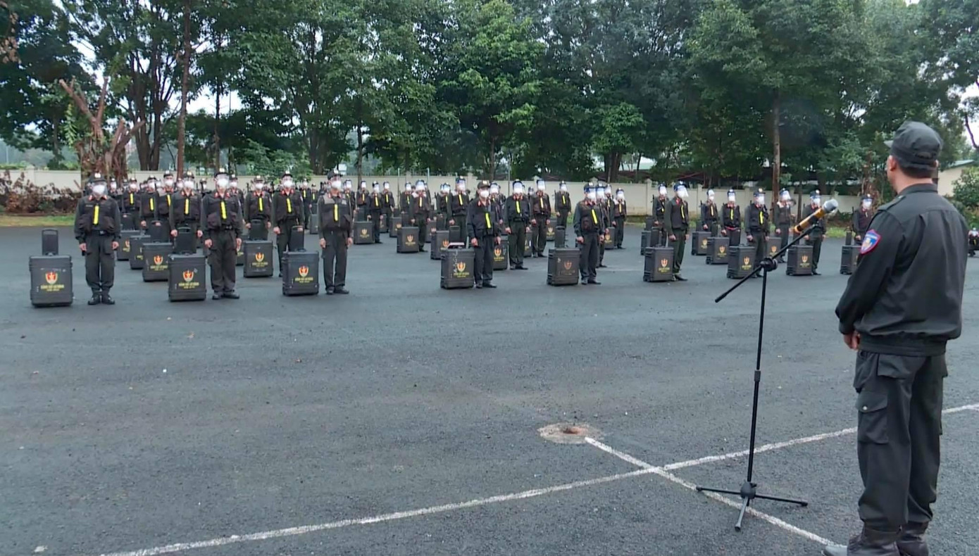 Toàn cảnh buổi lễ tăng cường quân vào tỉnh Bà Rịa-Vũng Tàu