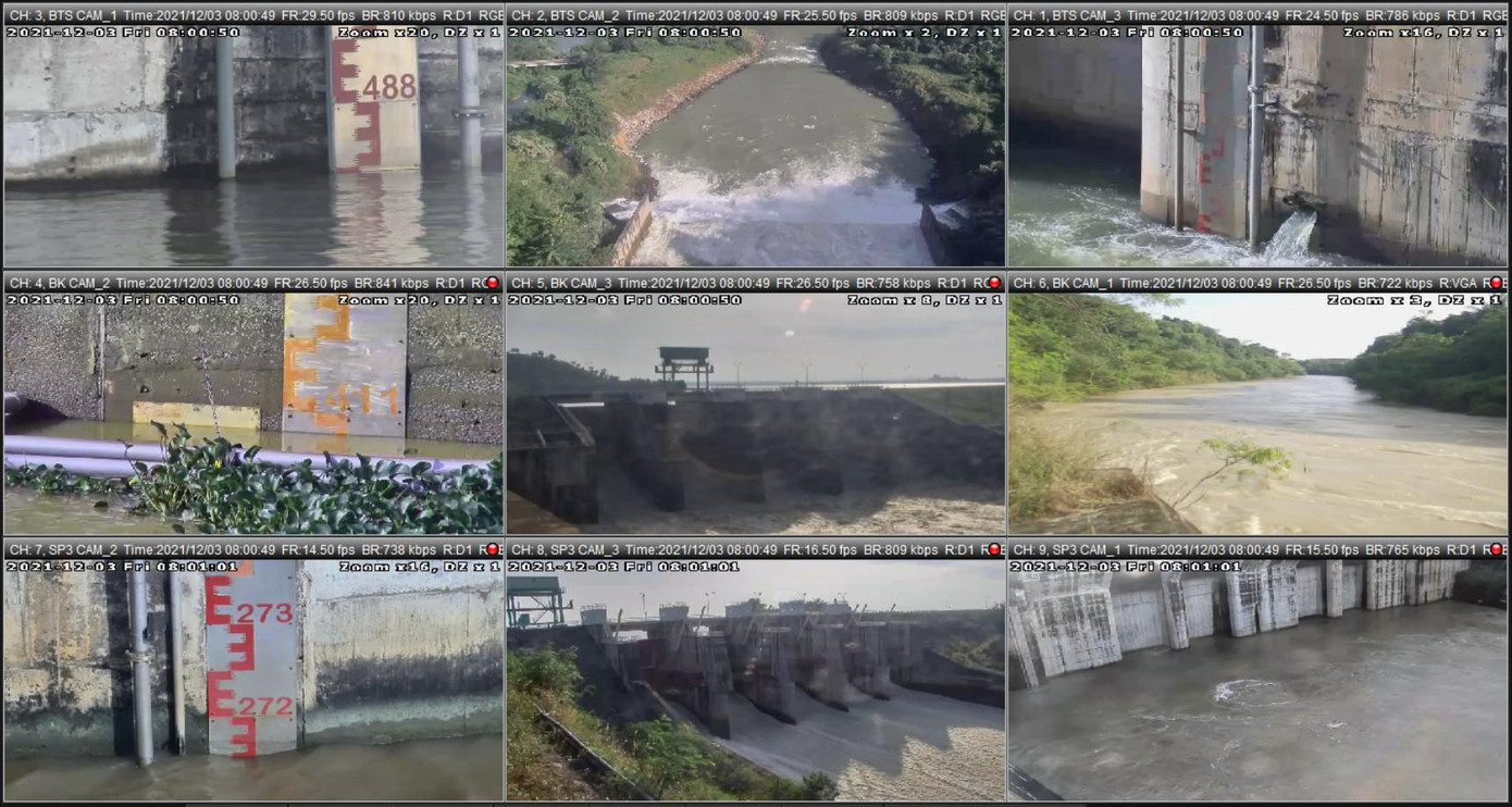 Hệ thống camera theo dõi lưu lượng nước ở các hồ chứa thủy điện Buôn Kuốp