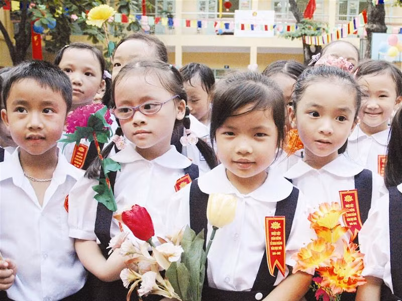 Học sinh tiểu học ở Hà Nội. Ảnh: Hồng Vĩnh