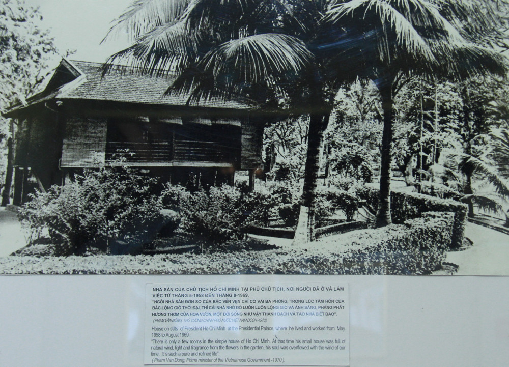 Nhà sản của Chủ tịch Hồ Chí Minh tại Phủ chủ tịch, nơi người đã ở và làm việc từ tháng 5 - 1958 đến tháng 8 - 1969.