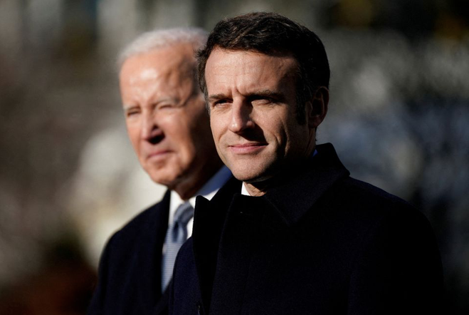 Tổng thống Pháp Emmanuel Macron trong chuyến thăm Mỹ. (Ảnh: Reuters)