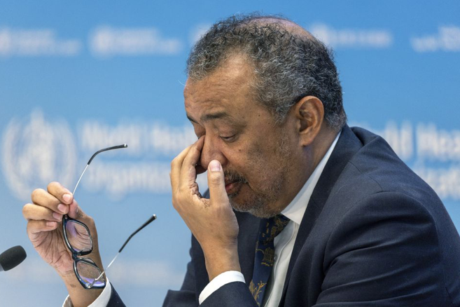 Tổng giám đốc WHO Tedros Adhanom Ghebreyesus trong cuộc họp báo ngày 15/12 Tổng giám đốc WHO Tedros Adhanom Ghebreyesus trong cuộc họp báo ngày 15/12