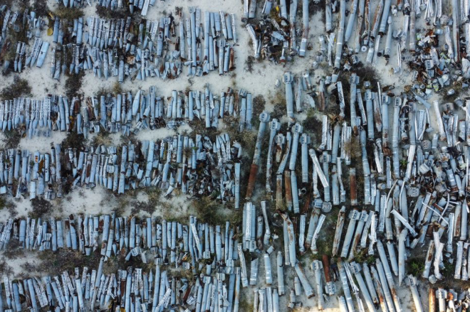 Các vỏ đạn được tập hợp ở Kharkov ngày 29/11. (Ảnh: Reuters) Các vỏ đạn được tập hợp ở Kharkov ngày 29/11. (Ảnh: Reuters)