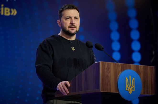 Tổng thống Ukraine Volodymir Zelensky