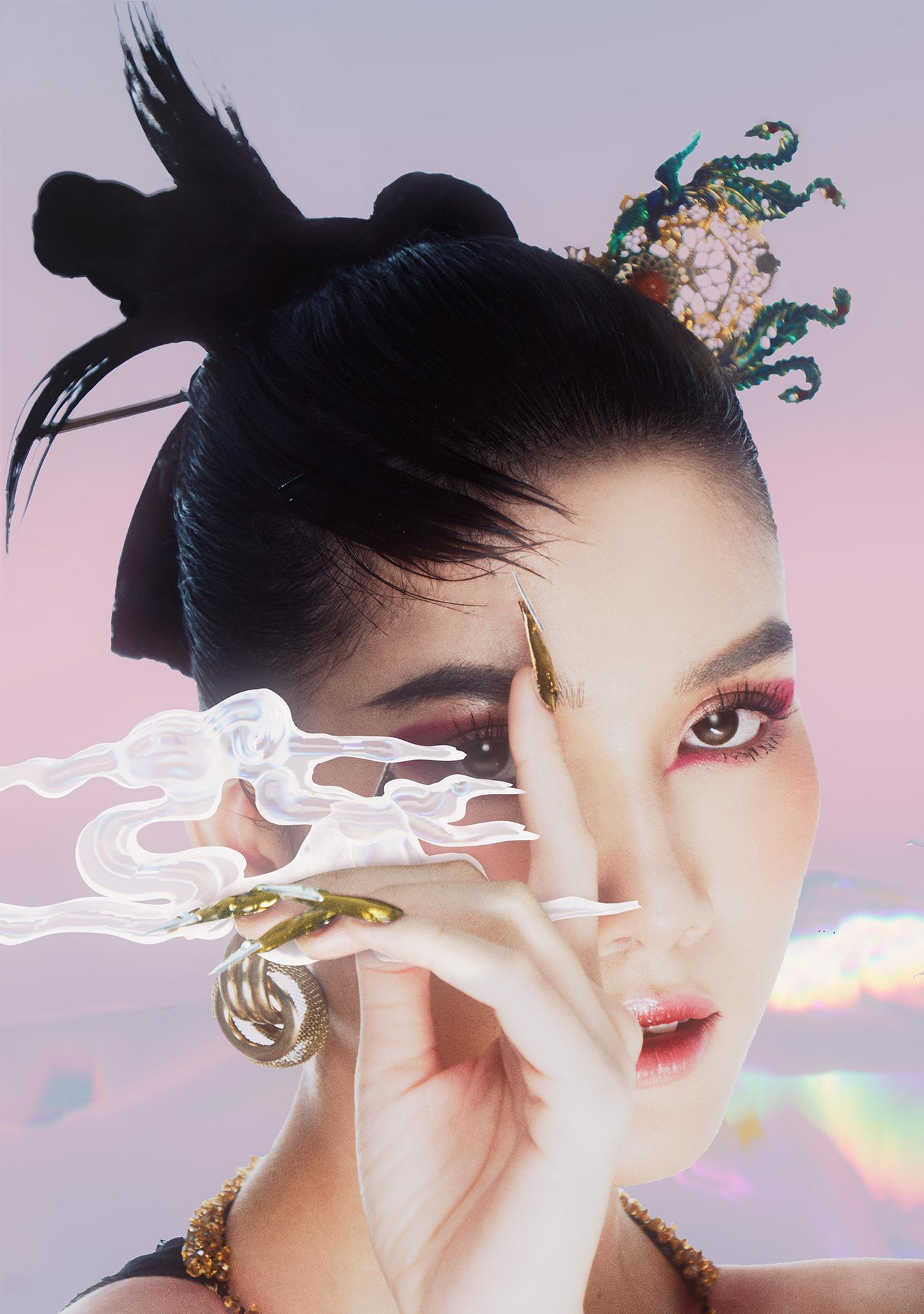 Mới đây, hình ảnh một Á hậu Phương Anh đầy ma mị, huyền ảo trong bộ ảnh mới khi cô nàng hoá thân thành chị Hằng đã khiến nhiều người bất ngờ bởi trước đây, Phương Anh luôn được biết đến là một nàng hậu dịu dàng và ngọt ngào.