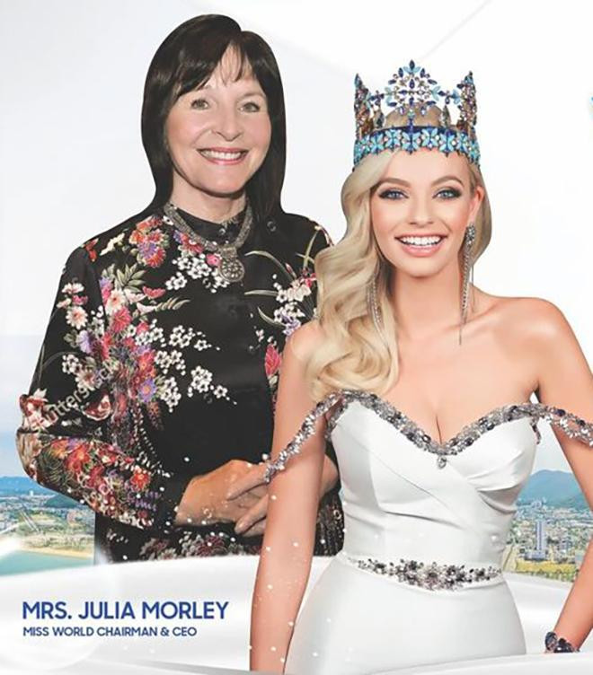 Đến Việt Nam lần này còn có bà Julia Morley - chủ tịch Miss World.