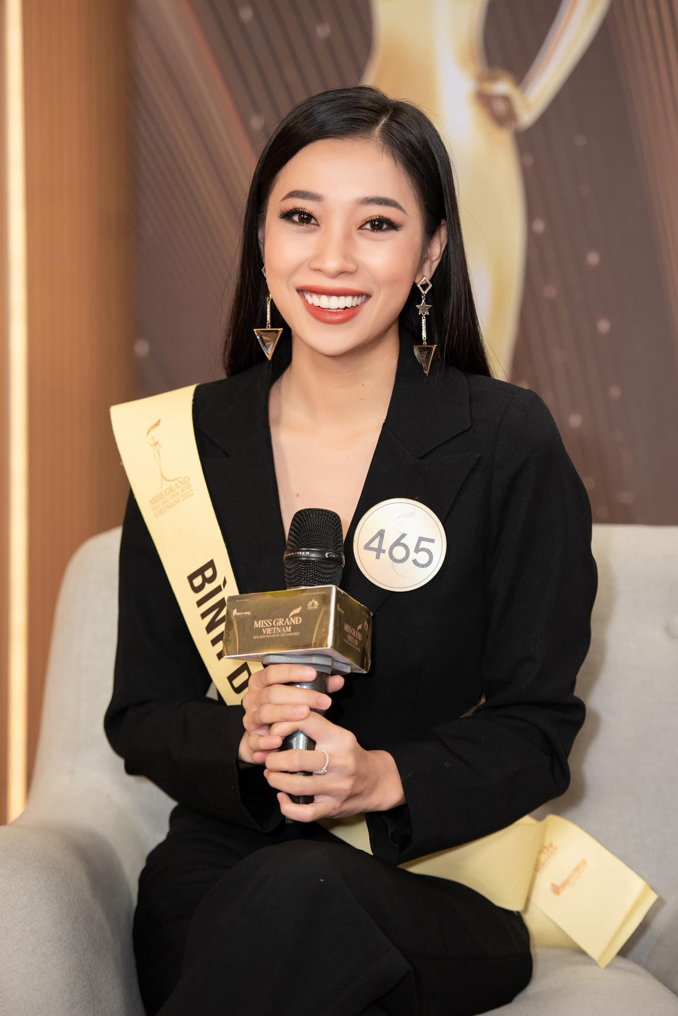 Diễn viên Huỳnh Thới Ngọc Thảo bỏ phần thi áo tắm ở Miss Grand Vietnam 2022. Ảnh: BTC.