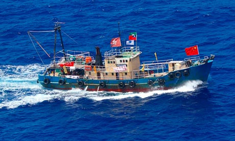 Tàu của Trung Quốc chiều ngày 15-8 bị cảnh sát biển Nhật Bản bắt giữ