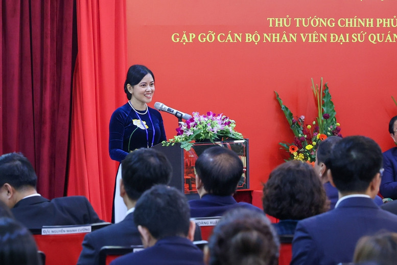 Chủ nhiệm CLB tiếng Việt phát biểu tại buổi gặp gỡ. Ảnh: VGP/Nhật Bắc. Chủ nhiệm CLB tiếng Việt phát biểu tại buổi gặp gỡ. Ảnh: VGP/Nhật Bắc.