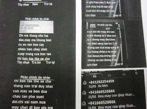 Thông điệp đen: Những tin nhắn đe dọa tính mạng gia đình ông Sơn