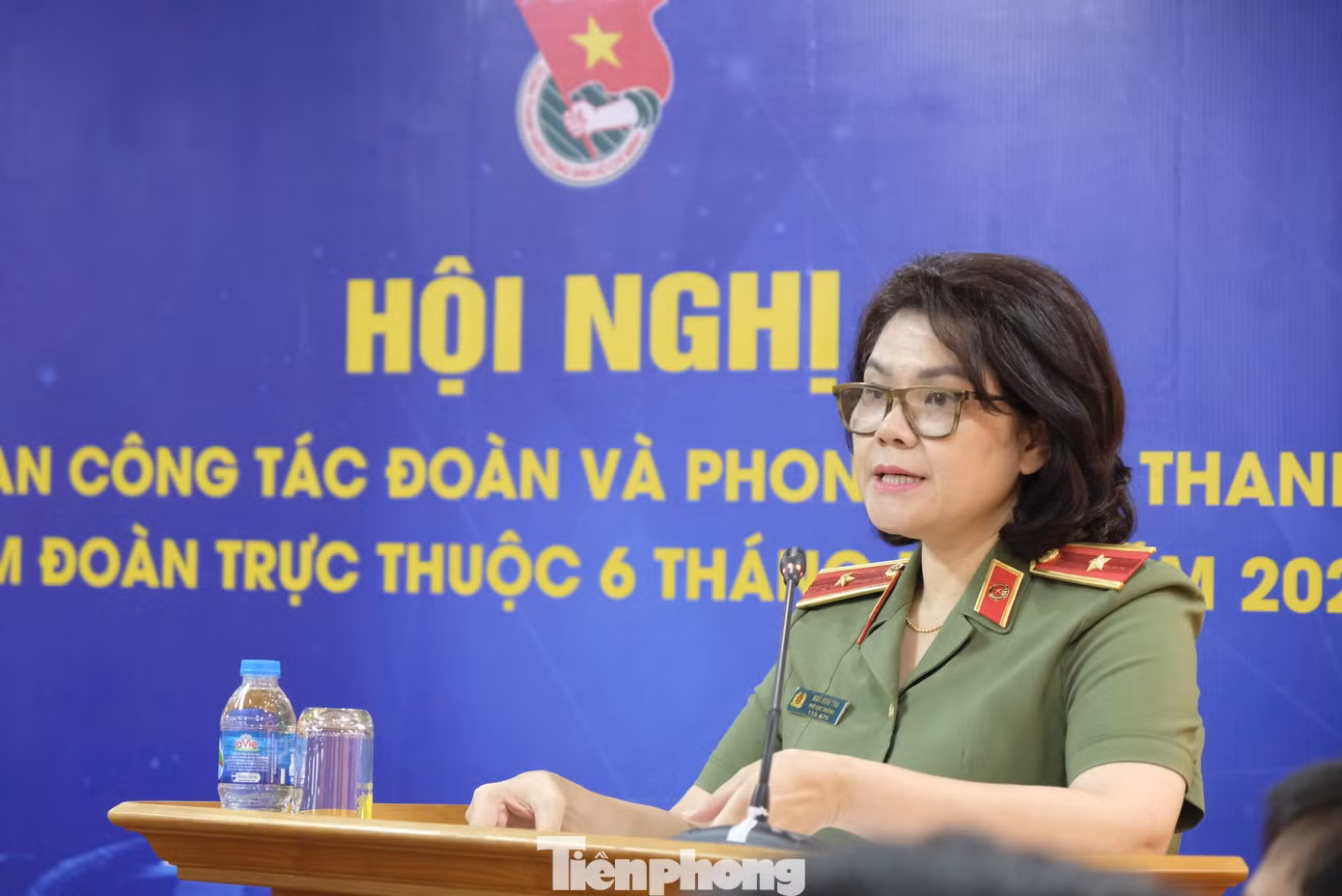Thiếu tướng Ngô Hoài Thu - Phó Cục trưởng Cục công tác Đảng và công tác chính trị phát biểu tại chương trình. Thiếu tướng Ngô Hoài Thu - Phó Cục trưởng Cục công tác Đảng và công tác chính trị phát biểu tại chương trình.