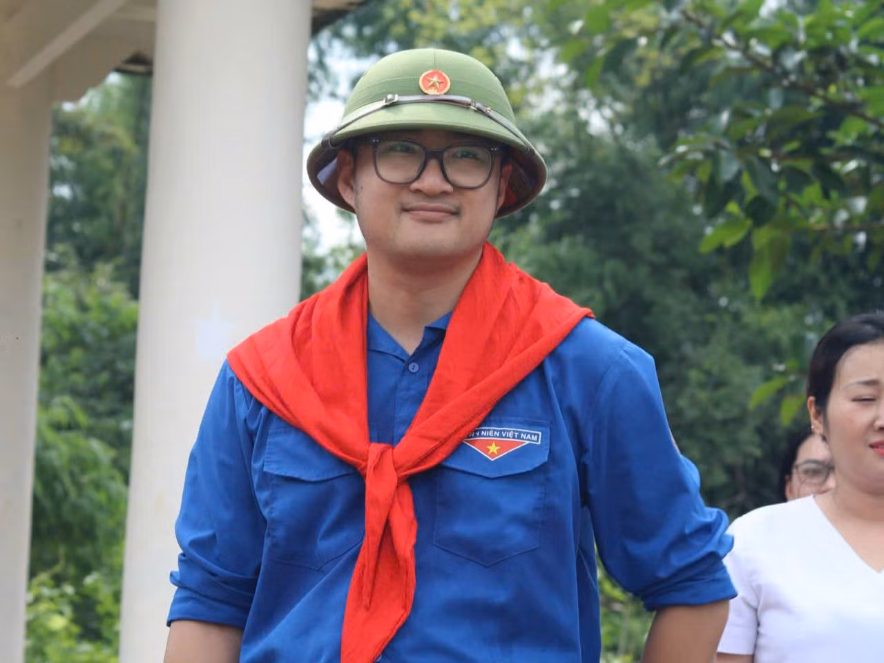 Nguyễn Hoàng Tiến Đạt - Đội trưởng Đội Thanh niên xung kích Trường Cao đẳng Y tế Hà Đông.