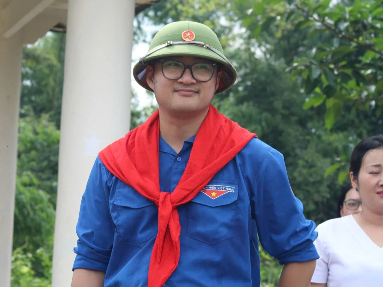 Nguyễn Hoàng Tiến Đạt - Đội trưởng Đội Thanh niên xung kích Trường Cao đẳng Y tế Hà Đông.