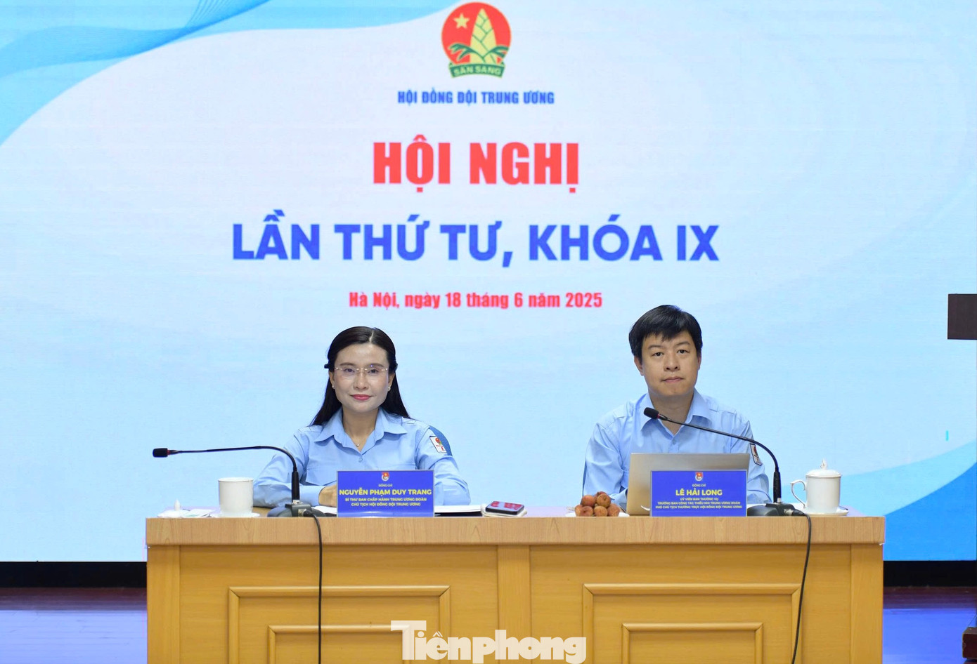 Chị Nguyễn Phạm Duy Trang - Bí thư Trung ương Đoàn, Chủ tịch Hội đồng Đội Trung ương ghi nhận và đánh giá cao tinh thần làm việc nghiêm túc, trách nhiệm của các đại biểu, ủy viên Hội đồng.