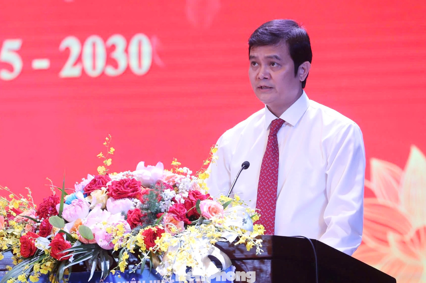 Anh Bùi Quang Huy - Bí thư Đảng ủy T.Ư Đoàn, Bí thư thứ nhất T.Ư Đoàn phát biểu chỉ đạo tại đại hội.